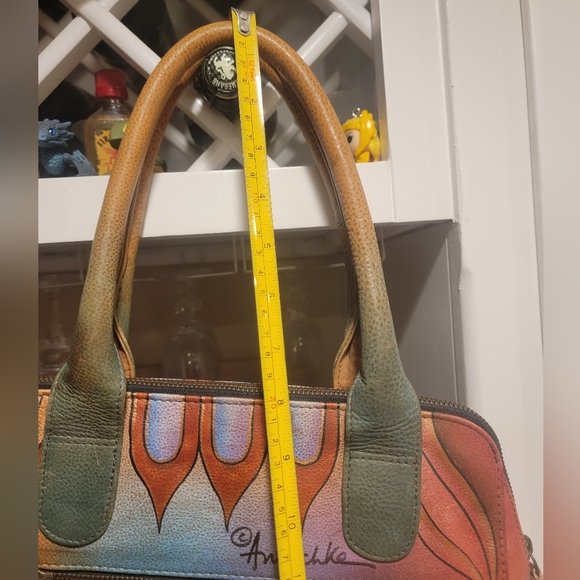 Anuschka Women's Genuine Leather Handbag/Purse / Hand-Painted! - Picture 13 of 16